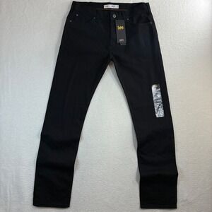 Lee Modern Series Slim Tapered Jeans Men 34x34 Black Stretch Casual Comfort NWT